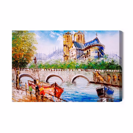 Canvastavla - Seine river in paris