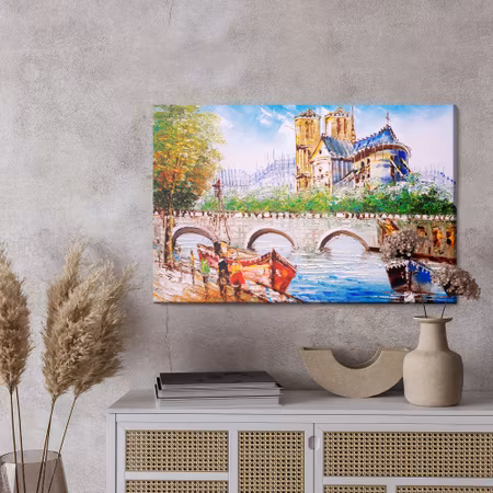 Canvastavla - Seine river in paris