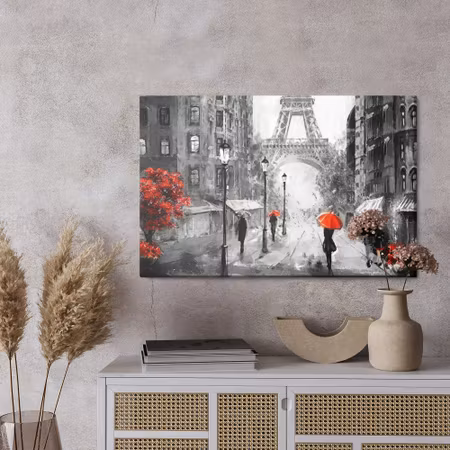 Canvastavla - View of the paris street