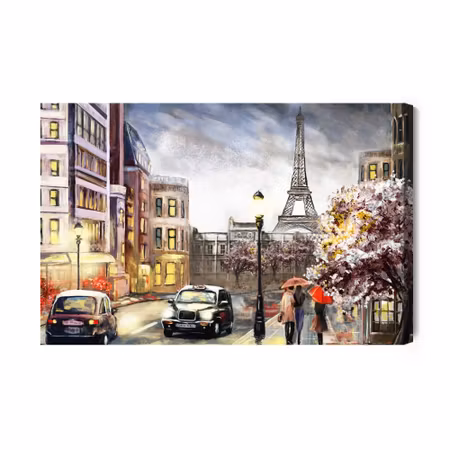 Canvastavla - A cloudy day in paris