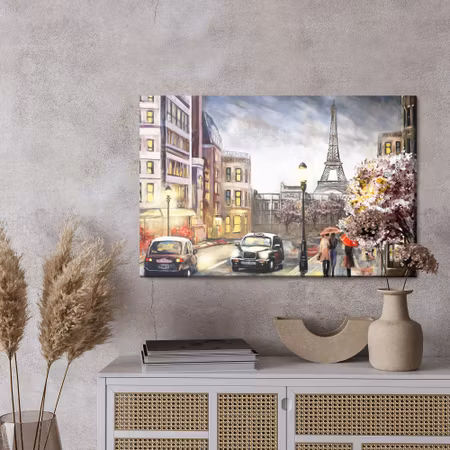 Canvastavla - A cloudy day in paris