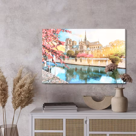 Canvastavla - Notre dame cathedral painted with