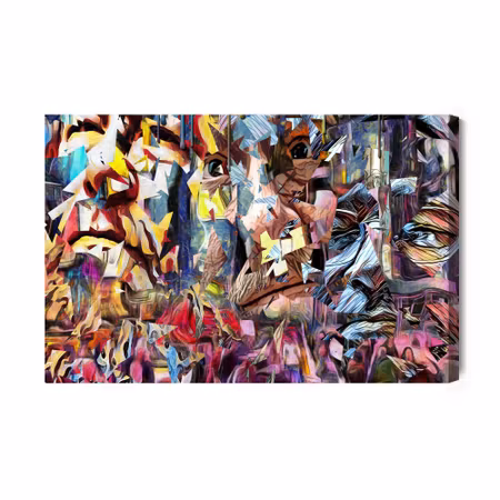 Canvastavla - Colorful futuristic abstraction