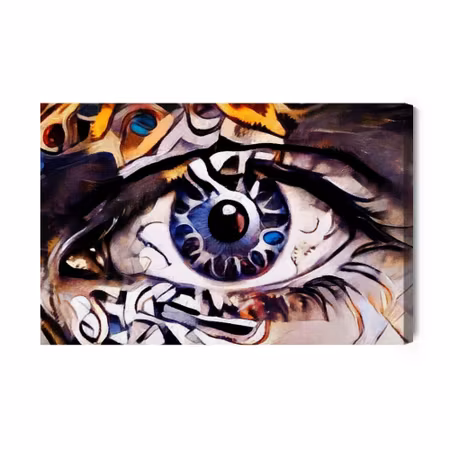 Canvastavla - An abstract painting of the eye