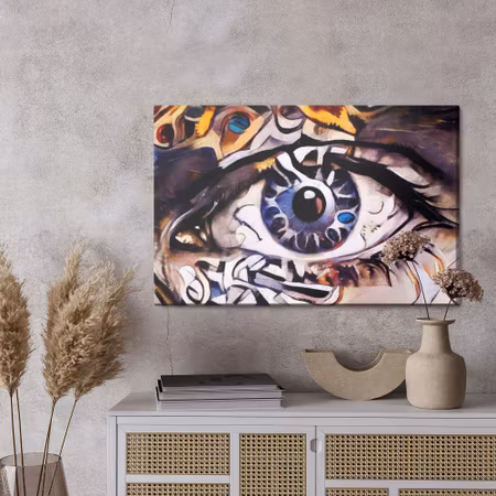 Canvastavla - An abstract painting of the eye