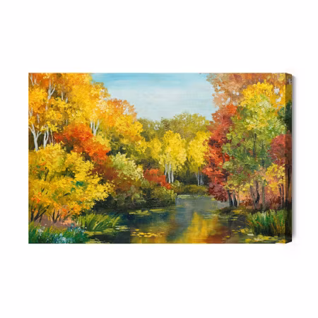 Canvastavla - Forest in autumn colors