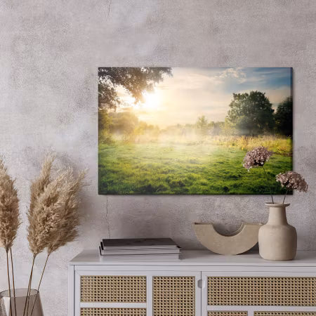 Canvastavla - A forest clearing in the morning