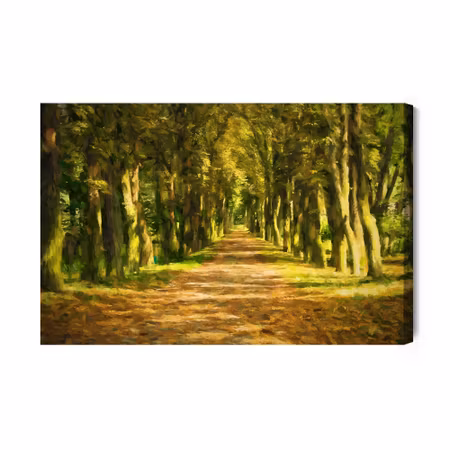 Canvastavla - A path in the middle of the forest