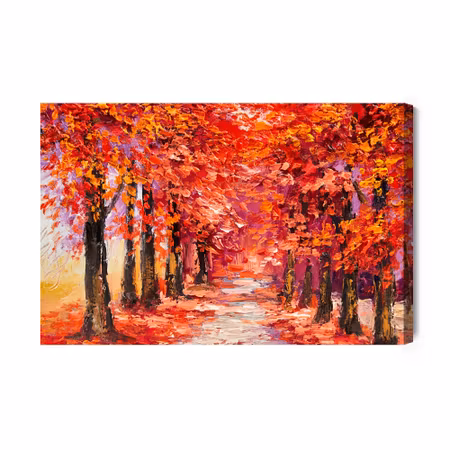 Canvastavla - Autumn forest in warm colors