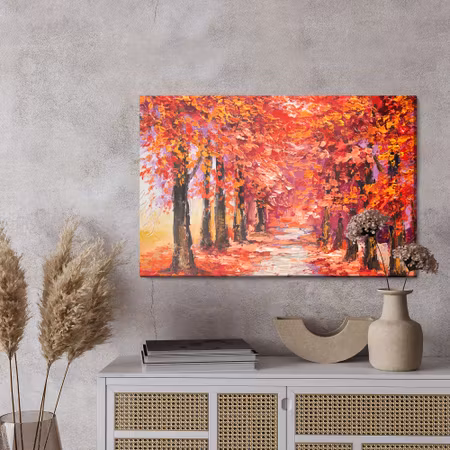 Canvastavla - Autumn forest in warm colors