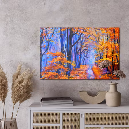 Canvastavla - Blue-orange forest