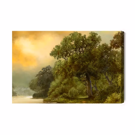 Canvastavla - Cloudy day in the woods