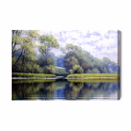 Canvastavla - River on the background of the forest