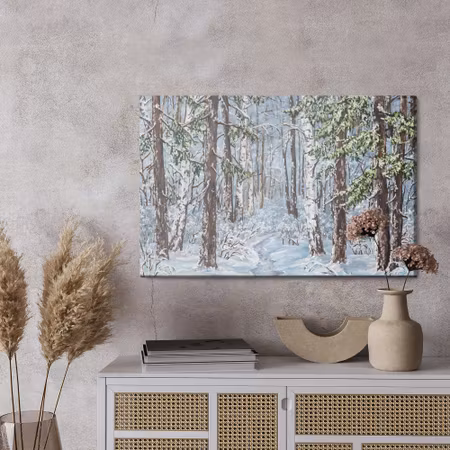 Canvastavla - Snow-covered forest