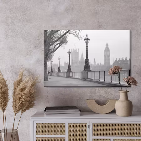 Canvastavla - View of big ben and the palace of