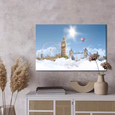 Canvastavla - London in the clouds