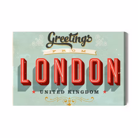 Canvastavla - Greetings from london