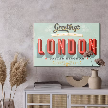 Canvastavla - Greetings from london