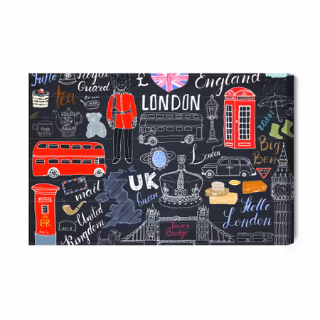 Canvastavla - Popular symbols of london