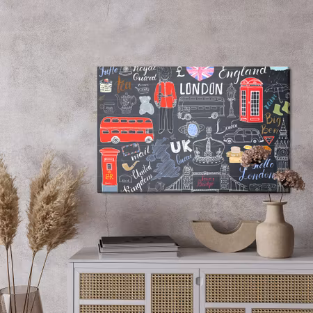 Canvastavla - Popular symbols of london