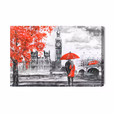 Canvastavla - Lovers admiring london