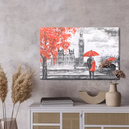 Canvastavla - Lovers admiring london