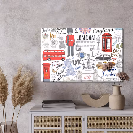 Canvastavla - Famous symbols of london