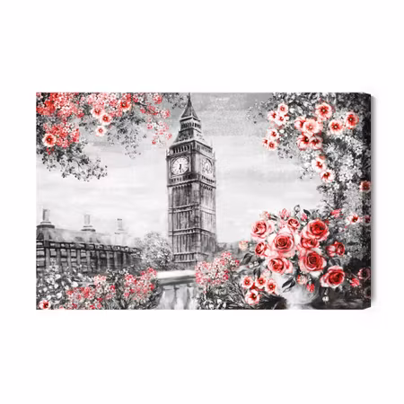 Canvastavla - View from the balcony on big ben