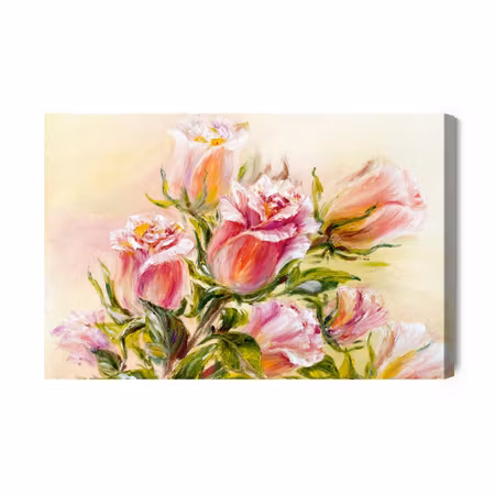 Canvastavla - Colorful flowers as painted