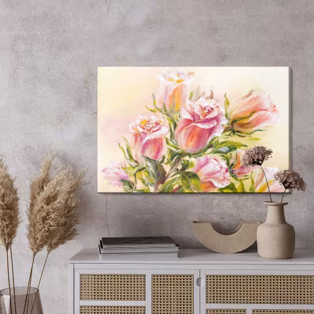 Canvastavla - Colorful flowers as painted