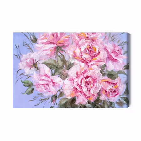 Canvastavla - A bouquet of roses as painted