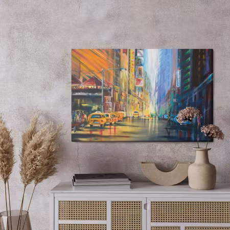 Canvastavla - The center of new york as painted