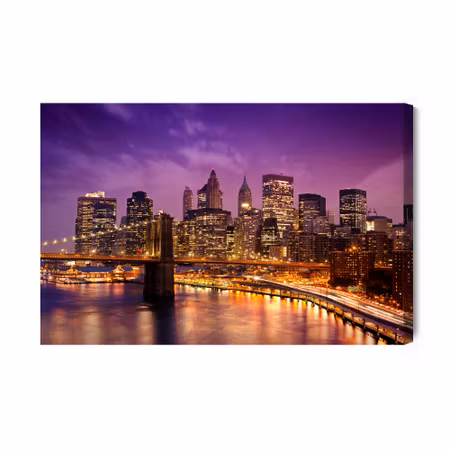 Canvastavla - New york city center at night