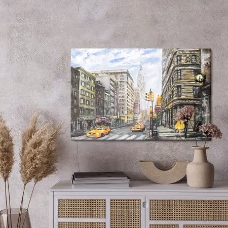 Canvastavla - New york street as painted