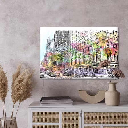 Canvastavla - New york city buildings with a