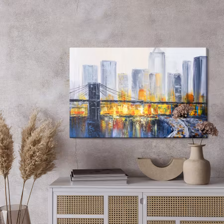 Canvastavla - The new york panorama in an abstract form