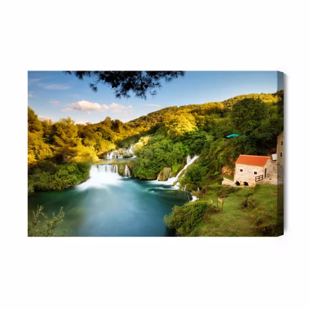 Canvastavla - Skradinski buk waterfall in Croatia
