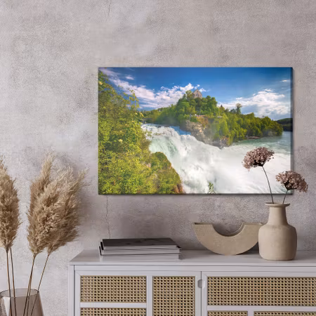 Canvastavla - Rheinfall waterfall in switzerland