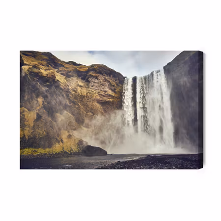 Canvastavla - Skogafoss waterfall in iceland