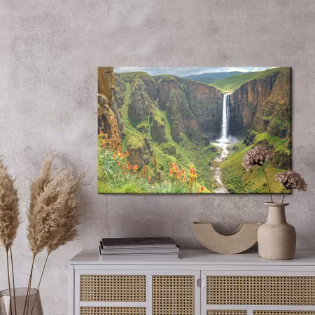 Canvastavla - A majestic waterfall in lesotho