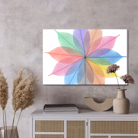 Canvastavla - Colorful leaves in an abstract form