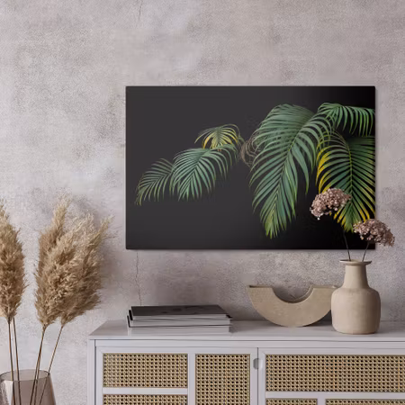 Canvastavla - Tropical palm leaves