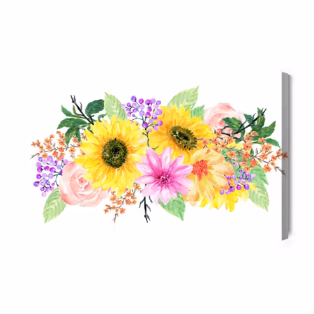 Canvastavla - A floral composition as if painted with