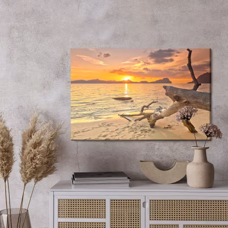 Canvastavla - Picture sunset at the beach