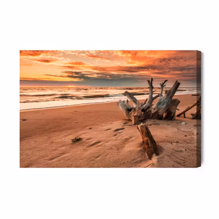 Canvastavla - Sunset on the beach