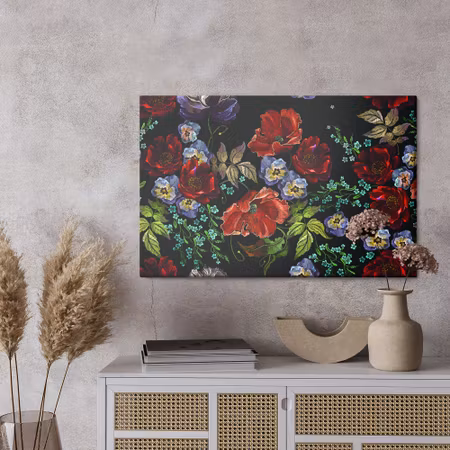 Canvastavla - Beautiful coloured flowers