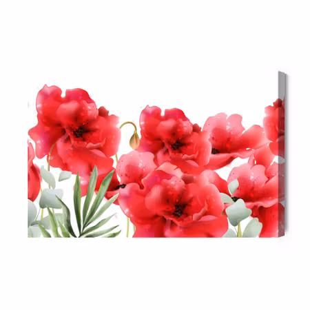 Canvastavla - Beautiful poppies in retro style