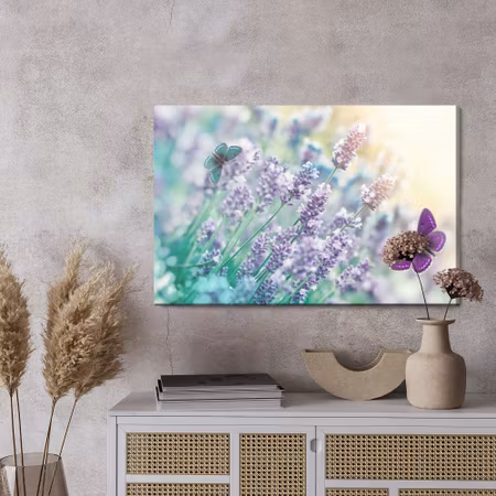 Canvastavla - Lavender and butterflies