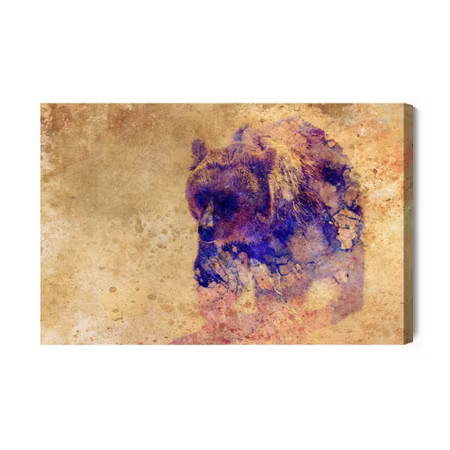 Canvastavla - Ferocious bear