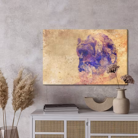 Canvastavla - Ferocious bear